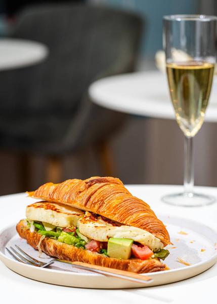Grilled Halloumi Croissant